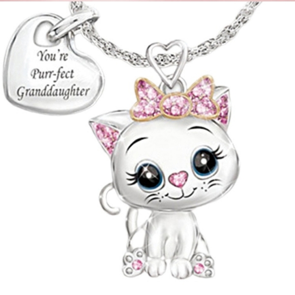 Cat Pendant Necklace You're Purr-fect Granddaughter - Picture 2 of 6